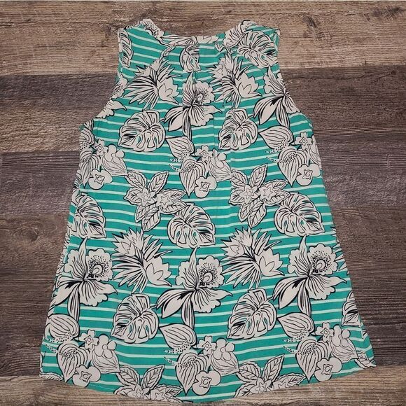 Crown & Ivy Floral Palm Leaf Blouse - Picture 5 of 7